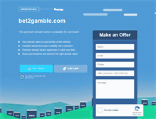 Tablet Screenshot of bet2gamble.com